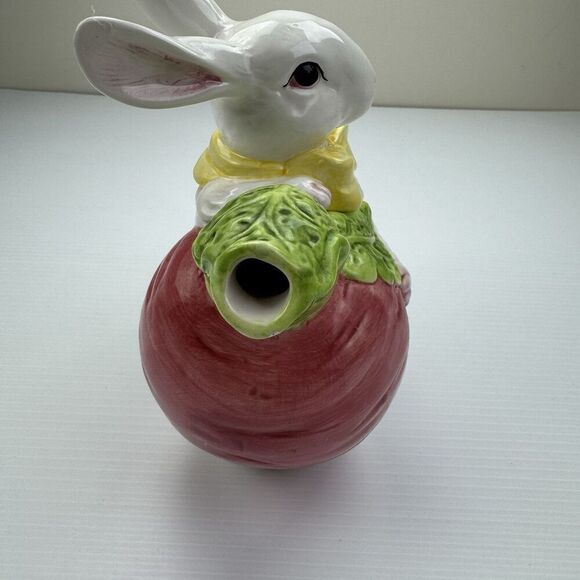 Vintage Teapot Easter Rabbit Bunny Turnip Tea Pot 2 Piece - Picture 7 of 14